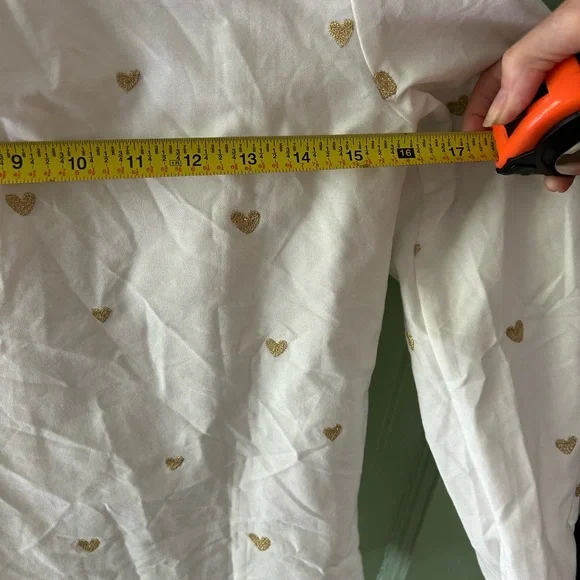 NWT NEW Sezane Chlo Blouse with Gold Heart Embroidery 34 - Picture 14 of 15